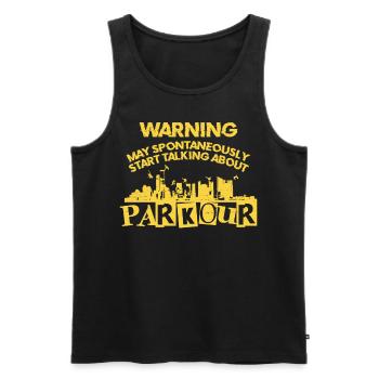 Parkour Free Running Traceur - Männer Premium Bio Tank Top - Schwarz - Vorne - AI Model Male 178 light (178cm)