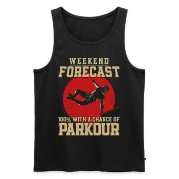 Parkour Free Running Traceur - Männer Premium Bio Tank Top - Schwarz - Vorne - Michal (187cm)