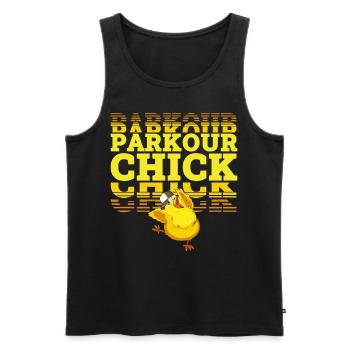 Parkour Free Running Traceur - Men's Premium Organic Tank Top - black - Front - Michal (187cm)