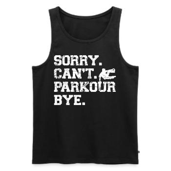 Parkour Free Running Traceur - Männer Premium Bio Tank Top - Schwarz - Vorne - Michal (187cm)