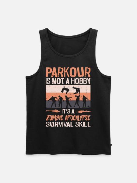 Parkour Free Running Traceur - Men's Premium Organic Tank Top - black