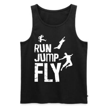 Parkour Free Running Traceur - Männer Premium Bio Tank Top - Schwarz - Vorne - AI Model Male 178 light (178cm)