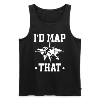 Wissenschaft Kartographie Kartograph - Männer Premium Bio Tank Top - Schwarz - Vorne - Michal (187cm)