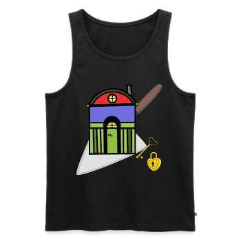 Maurerkelle Handwerker Haus Hütte Bauherr bauen - Männer Premium Bio Tank Top - Schwarz - Vorne - Michal (187cm)