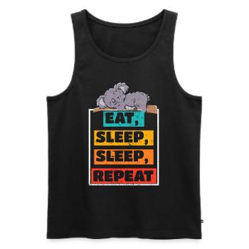 Koala Australia Koala Bear Pet Food Sleeping - Men's Premium Organic Tank Top - black - Front - Michal (187cm)