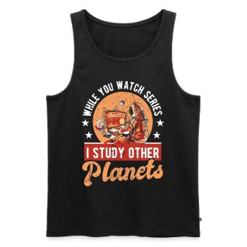 Mars Astronomy Science Space Research - Men's Premium Organic Tank Top - black - Front - Michal (187cm)