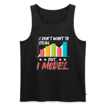 Daten Bigdata Datenanalyse - Männer Premium Bio Tank Top - Schwarz - Vorne - AI Model Male 178 light (178cm)
