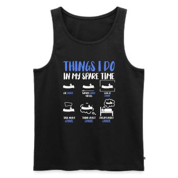 In my spare time sports canoe lovers - Men's Premium Organic Tank Top - black - Front - AI Model Male 178 light (178cm)