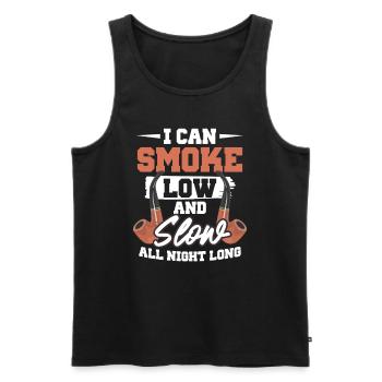 Rauchen Tabak Haschisch Meth Unkraut Zigarre Pfeif - Männer Premium Bio Tank Top - Schwarz - Vorne - AI Model Male 178 light (178cm)