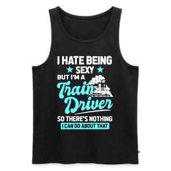 Operator Rail Trainspotting Drivers - Men's Premium Organic Tank Top - black - Front - Michal (187cm)