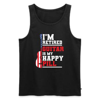 US Patriotisch Gitarre im Ruhestand Großvater - Männer Premium Bio Tank Top - Schwarz - Vorne - Michal (187cm)
