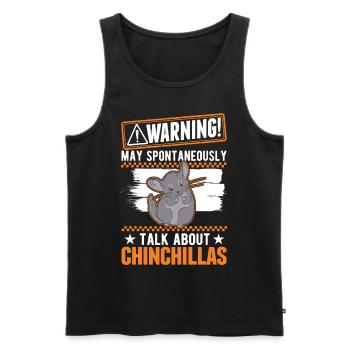 Avertissement Aux amateurs de chinchilla - Débardeur bio Premium Homme - noir - Devant - AI Model Male 178 light (178cm)