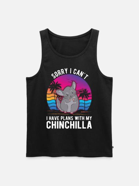Chinchilla Liebhaber - Männer Premium Bio Tank Top - Schwarz