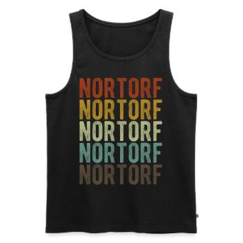 Nortorf City Rétro Vintage - Débardeur bio Premium Homme - noir - Devant - Michal (187cm)