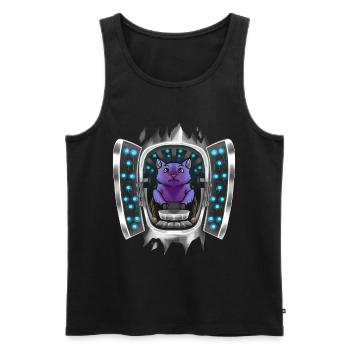 Purple Bat Inside Costume Purple Bat Takes Over - Männer Premium Bio Tank Top - Schwarz - Vorne - AI Model Male 178 light (178cm)