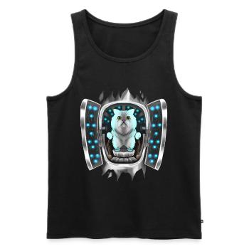 Persian Cat Inside Costume Persian Cat Takes Over - Männer Premium Bio Tank Top - Schwarz - Vorne - Michal (187cm)