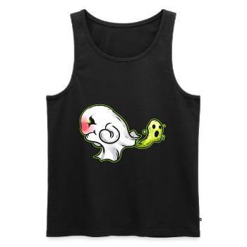 Ghost Farts A Spirit Fart Halloween - Männer Premium Bio Tank Top - Schwarz - Vorne - AI Model Male 178 light (178cm)