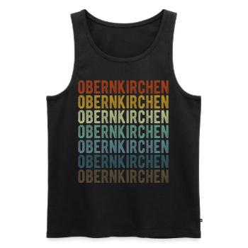 Obernkirchen City Retro Vintage - Débardeur bio Premium Homme - noir - Devant - AI Model Male 178 light (178cm)