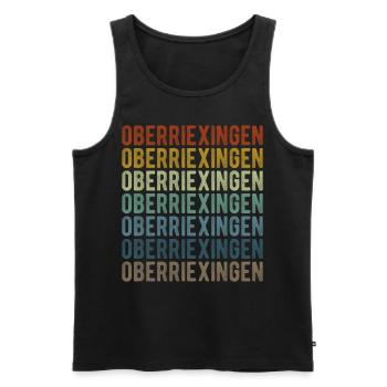 Oberriexingen City Retro Vintage - Débardeur bio Premium Homme - noir - Devant - AI Model Male 178 light (178cm)