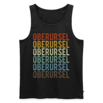 Oberursel City Retro Vintage - Men's Premium Organic Tank Top - black - Front - AI Model Male 178 light (178cm)
