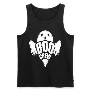 BooCrew qui aime Spirit Ghost Halloween - Débardeur bio Premium Homme - noir - Devant - Michal (187cm)