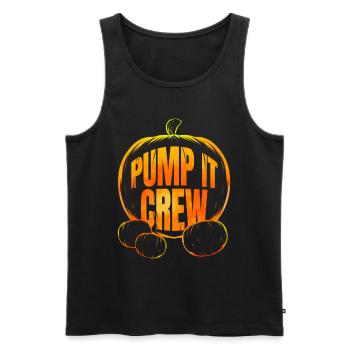 Pumpkin Pump It Crew Halloween - Männer Premium Bio Tank Top - Schwarz - Vorne - AI Model Male 178 light (178cm)