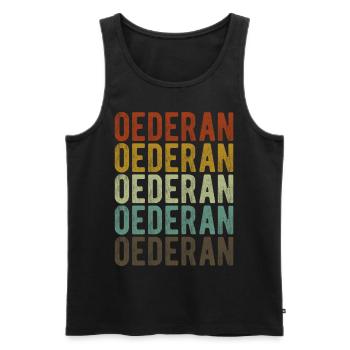 Oederan City Rétro Vintage - Débardeur bio Premium Homme - noir - Devant - AI Model Male 178 light (178cm)