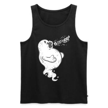 Burp Burping Ghost Boourrp Halloween - Männer Premium Bio Tank Top - Schwarz - Vorne - AI Model Male 178 light (178cm)
