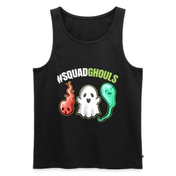 SquadGhouls Escouade De Goules Fantômes Esprits - Débardeur bio Premium Homme - noir - Devant - Michal (187cm)