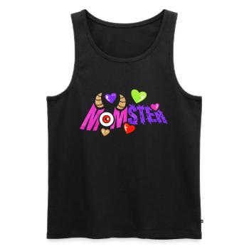 Momster One Eyed with Horns Moms Motif For - Men's Premium Organic Tank Top - black - Front - AI Model Male 178 light (178cm)