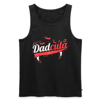 Dadcula Dads Motif With Fangs And Bats For - Men's Premium Organic Tank Top - black - Front - AI Model Male 178 light (178cm)