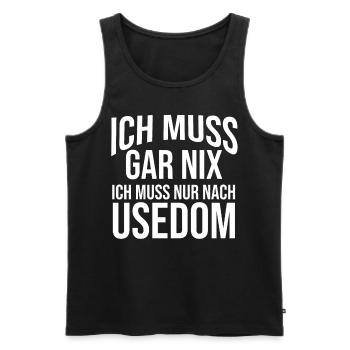 Ostsee Usedom - Männer Premium Bio Tank Top - Schwarz - Vorne - Michal (187cm)