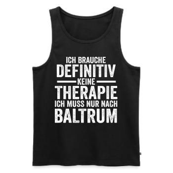Nordsee Baltrum - Männer Premium Bio Tank Top - Schwarz - Vorne - AI Model Male 178 light (178cm)