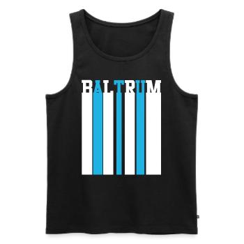 Nordsee Baltrum - Männer Premium Bio Tank Top - Schwarz - Vorne - AI Model Male 178 light (178cm)
