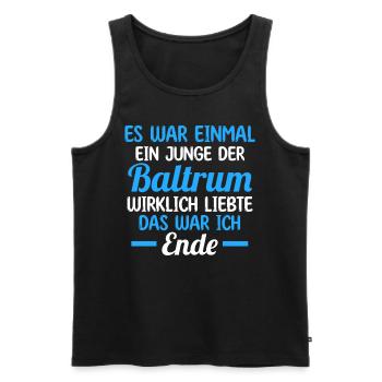 Nordsee Baltrum - Männer Premium Bio Tank Top - Schwarz - Vorne - AI Model Male 178 light (178cm)