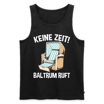 Nordsee Baltrum - Männer Premium Bio Tank Top - Schwarz - Vorne - AI Model Male 178 light (178cm)