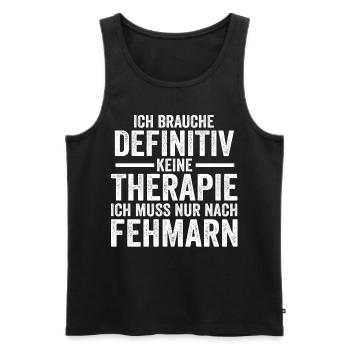 Ostsee Fehmarn - Männer Premium Bio Tank Top - Schwarz - Vorne - Michal (187cm)