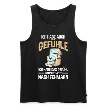 Ostsee Fehmarn - Männer Premium Bio Tank Top - Schwarz - Vorne - Michal (187cm)