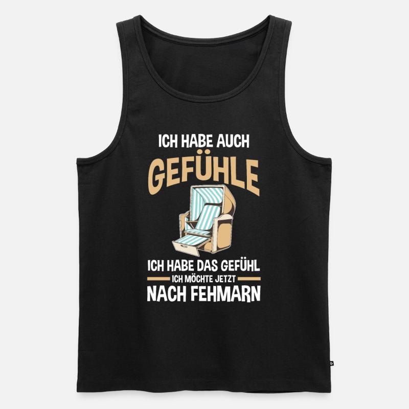 Ostsee Fehmarn - Männer Premium Bio Tank Top - Schwarz