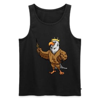 Bird, Eagle, Royal, King, Majesty, Fairy Tale, Child - Men's Premium Organic Tank Top - black - Front - AI Model Male 178 light (178cm)