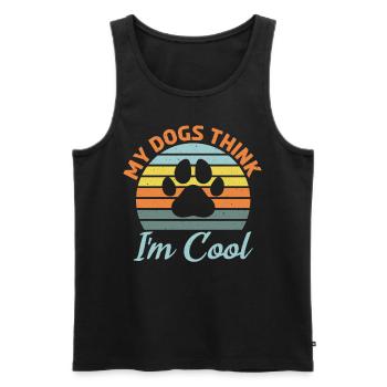 My Dogs Think I Am Cool Dog Items For - Men's Premium Organic Tank Top - black - Front - Michal (187cm)