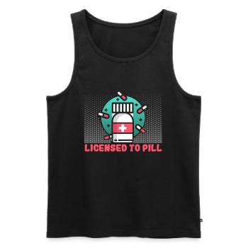 Nurse Licensed to pill Nurse - Men's Premium Organic Tank Top - black - Front - Michal (187cm)