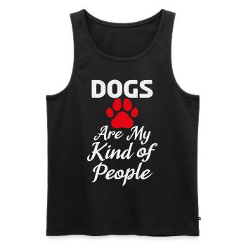 Fantastisches Hundeshirt Mit Hunden Darauf - Männer Premium Bio Tank Top - Schwarz - Vorne - AI Model Male 178 light (178cm)
