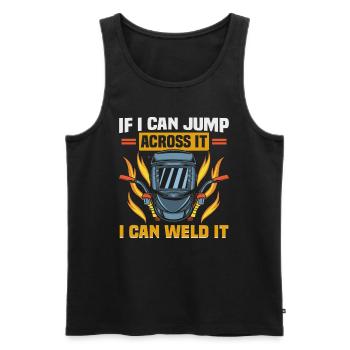 Schweißer Spruch Design für Metallbauer - Männer Premium Bio Tank Top - Schwarz - Vorne - AI Model Male 178 light (178cm)