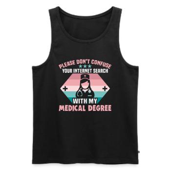 Nurse Nurse Nurse - Men's Premium Organic Tank Top - black - Front - Michal (187cm)