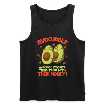 Avocado design for vegetarians and vegans - Men's Premium Organic Tank Top - black - Front - AI Model Male 178 light (178cm)