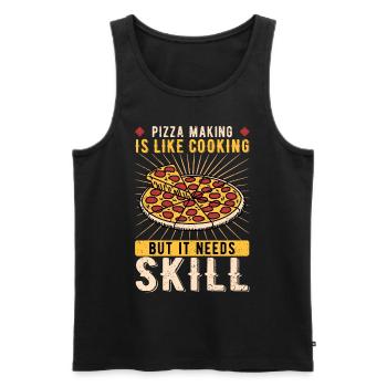 Pizza baker Pizza baker Pizzaiolo - Men's Premium Organic Tank Top - black - Front - AI Model Male 178 light (178cm)