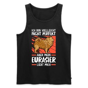 Mein Eurasier liebt mich Eurasian Dog - Männer Premium Bio Tank Top - Schwarz - Vorne - AI Model Male 178 light (178cm)