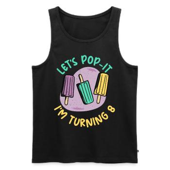 Lassen Sie Es Bunten Text Mit Pop-art Für - Männer Premium Bio Tank Top - Schwarz - Vorne - AI Model Male 178 light (178cm)