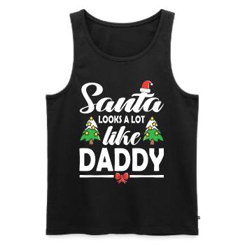 Le Père Noël ressemble beaucoup à papa Noël Noël - Débardeur bio Premium Homme - noir - Devant - Michal (187cm)